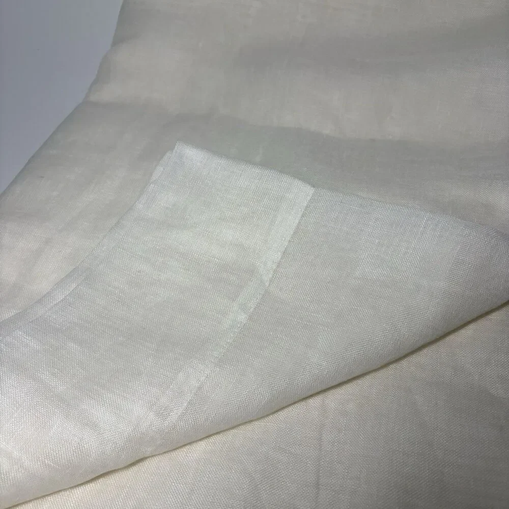 Restoration Hardware Sheer Belgian Linen Drapery 50